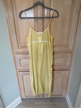 Un-namable Light Yellow Sleeveless Cotton Dress